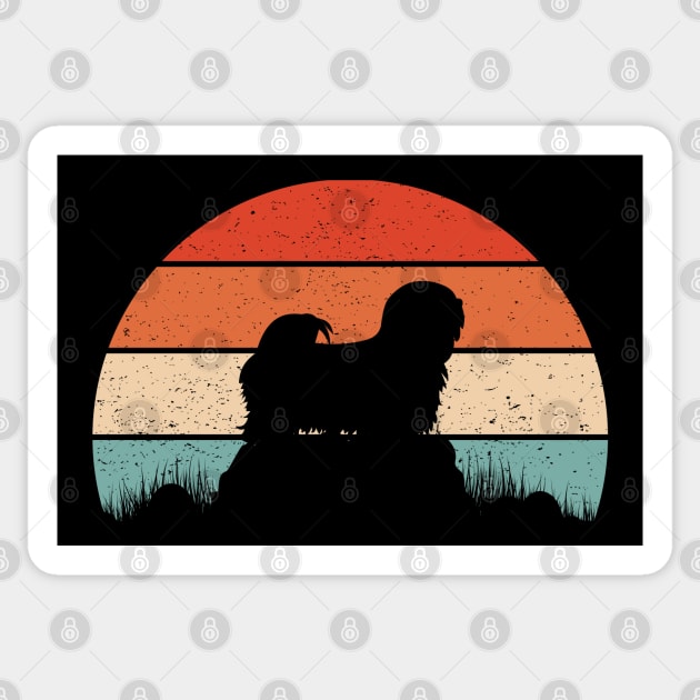 Lhasa Apso Sunset Sticker by Tesszero